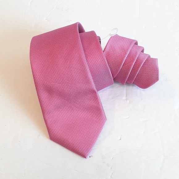 Hanes & Bonner Of London Silk Micro Geometric Textured Handmade Mens Necktie - Picture 9 of 9